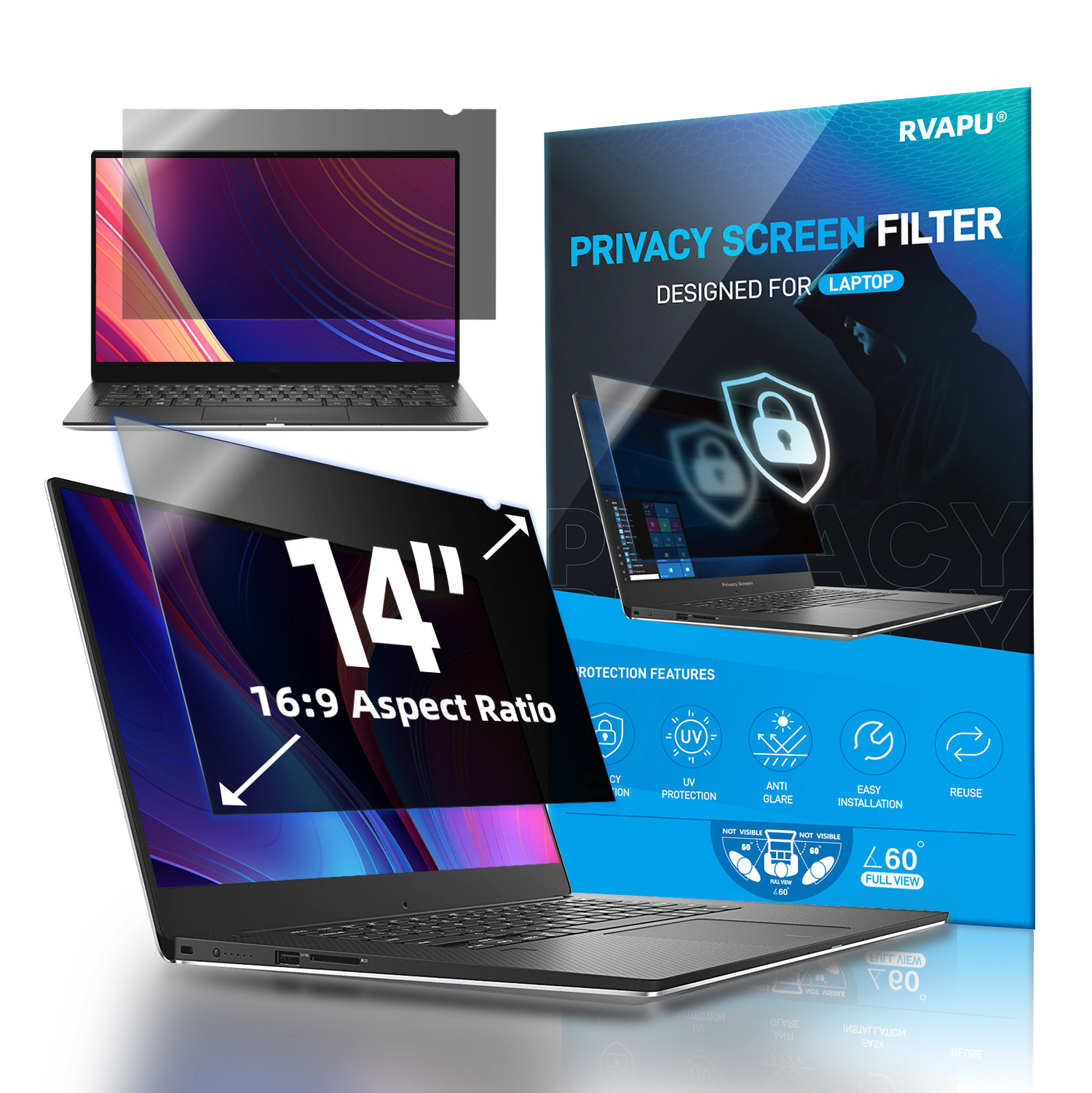 Anti Blue Light Film - For Laptop 14 inch Privacy Anti-peep/spy