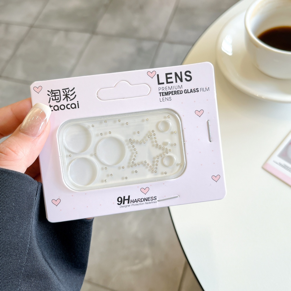 Luxuruy Diamond 3D Heart Glass - Camera Lens Protector reseña y precio