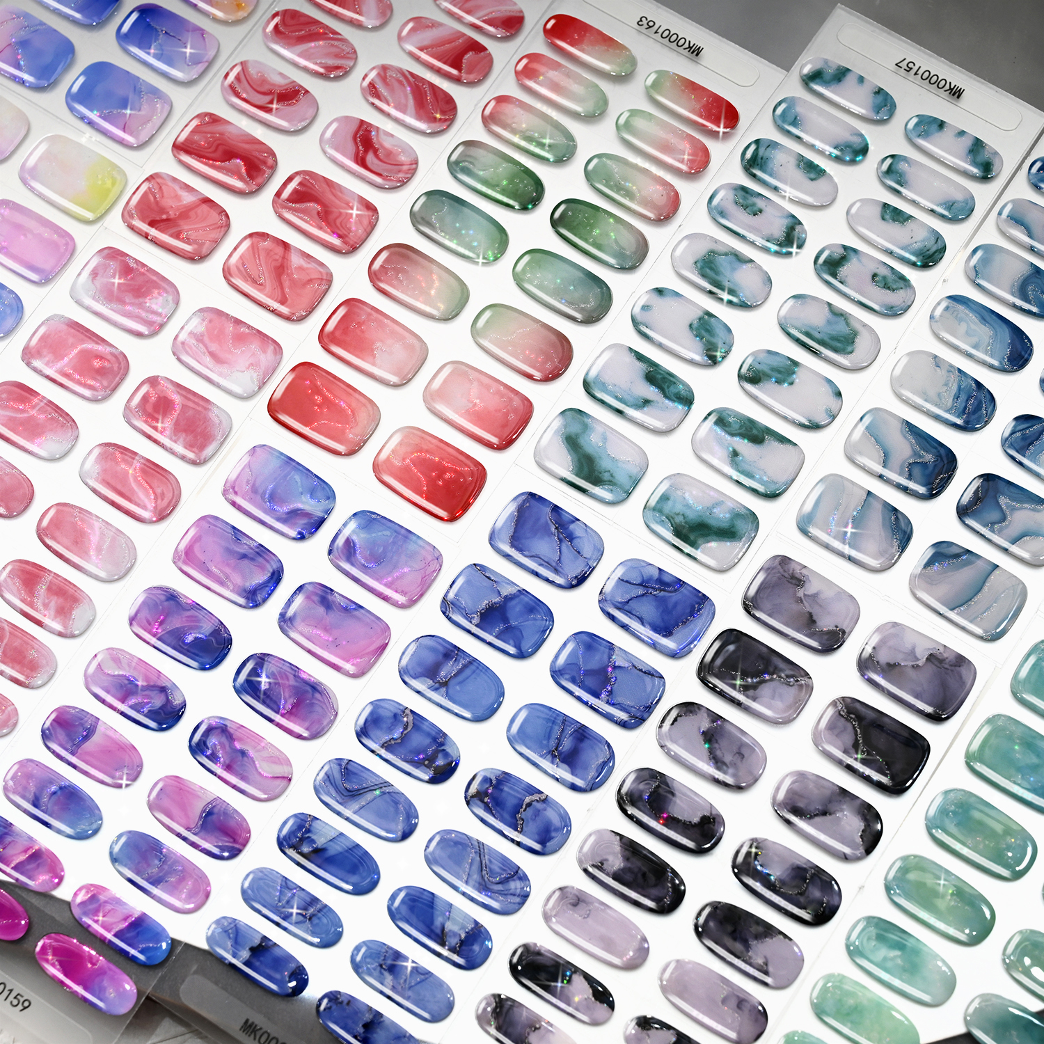 16 Pcs/Sheet Blue Purple Marbl - Full Cover Adhesive reseña y precio