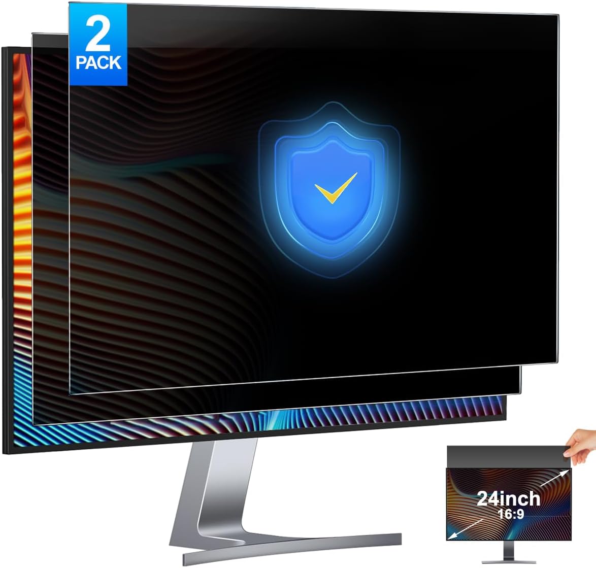 2 Pack 24 Inch Computer Privac - Privacy Filter 2Pack reseña y precio