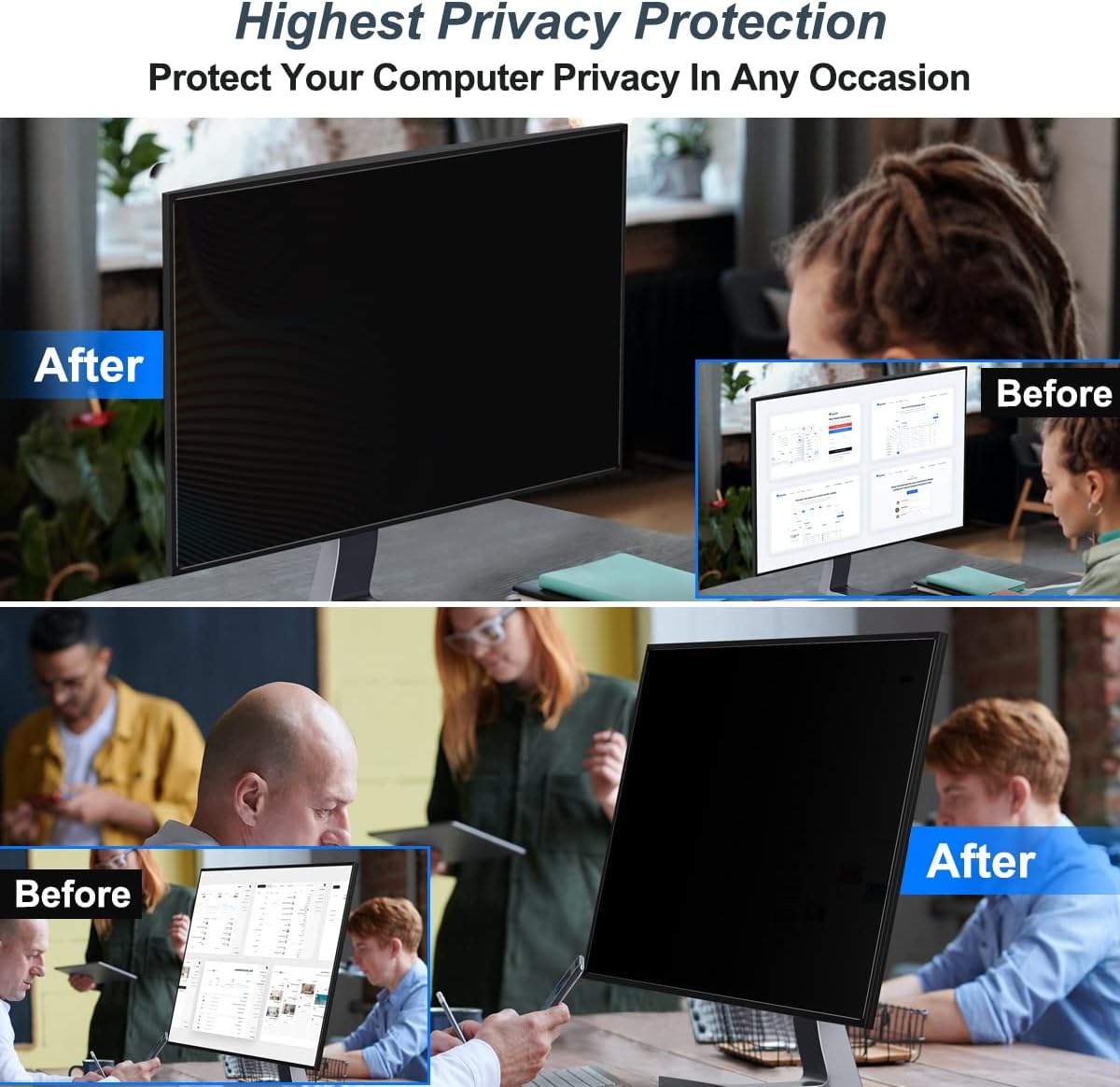 2 Pack 24 Inch Computer Privac - Privacy Filter 2Pack reseña y precio