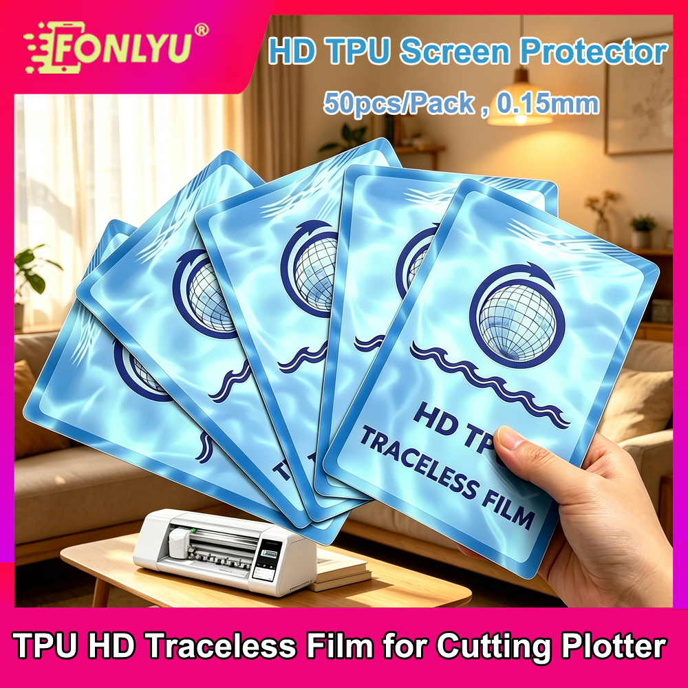 FONLYU 50pc HD Traceless TPU H - Screen Protector Cutter reseña y precio