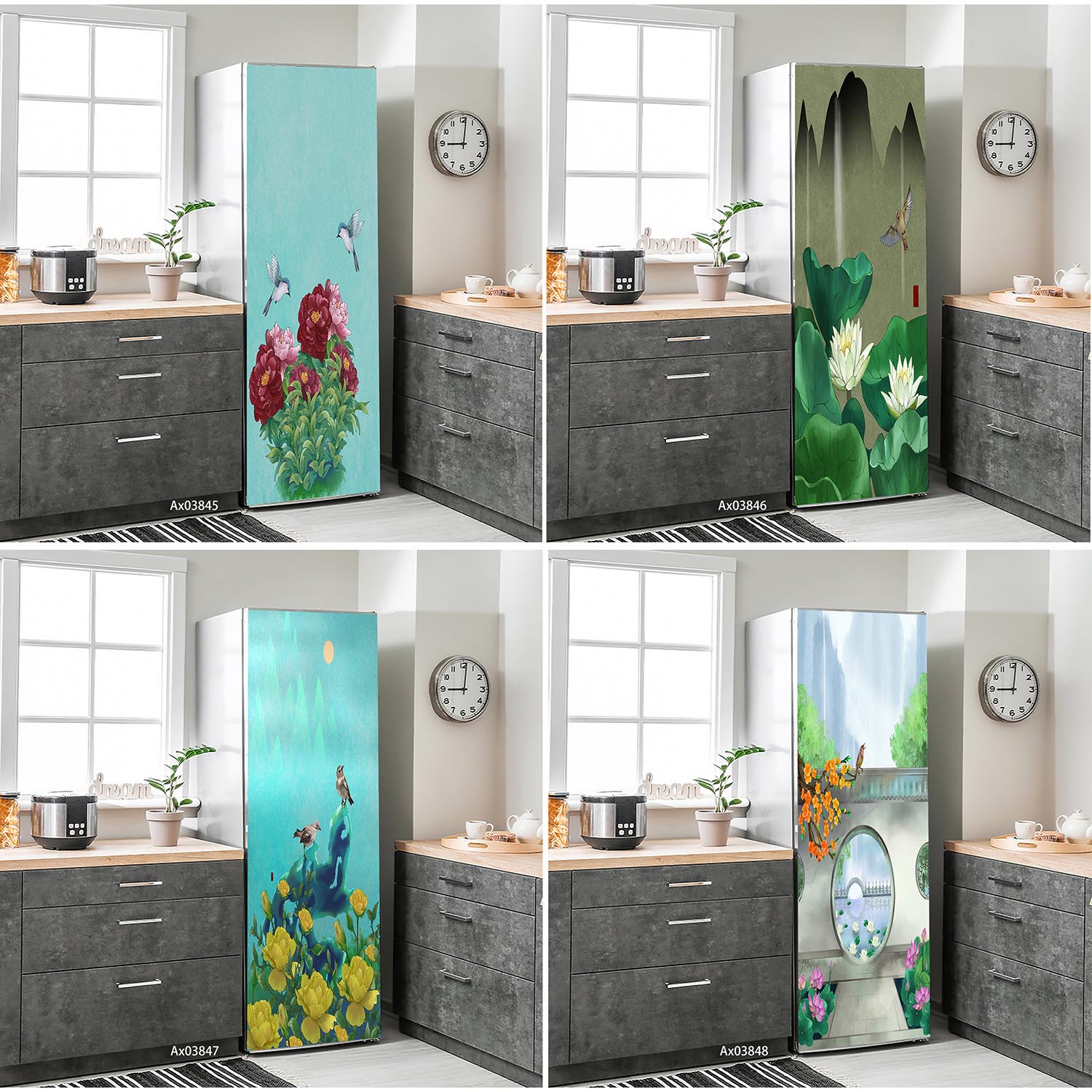 Zen Garden View Fridge Sticker - Full Cover Adhesive reseña y precio