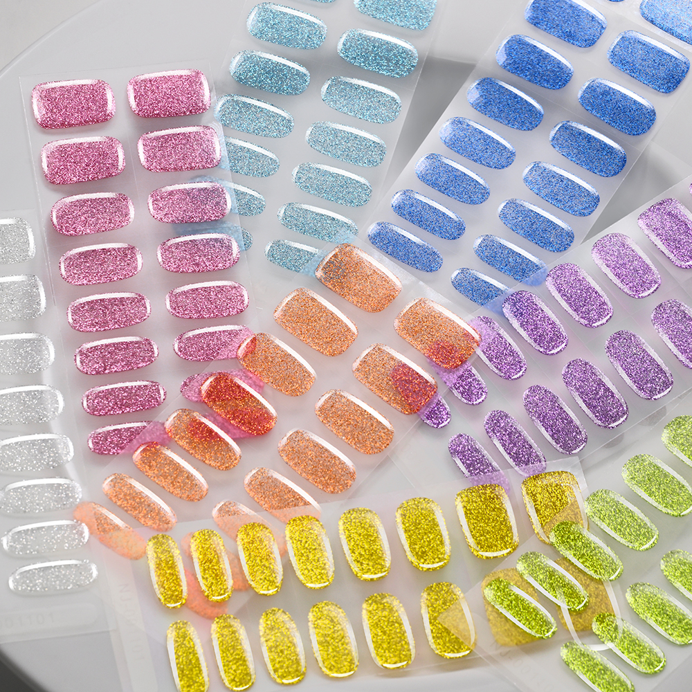 16Tips Colorful Glitter Semi C - Full Cover Adhesive reseña y precio
