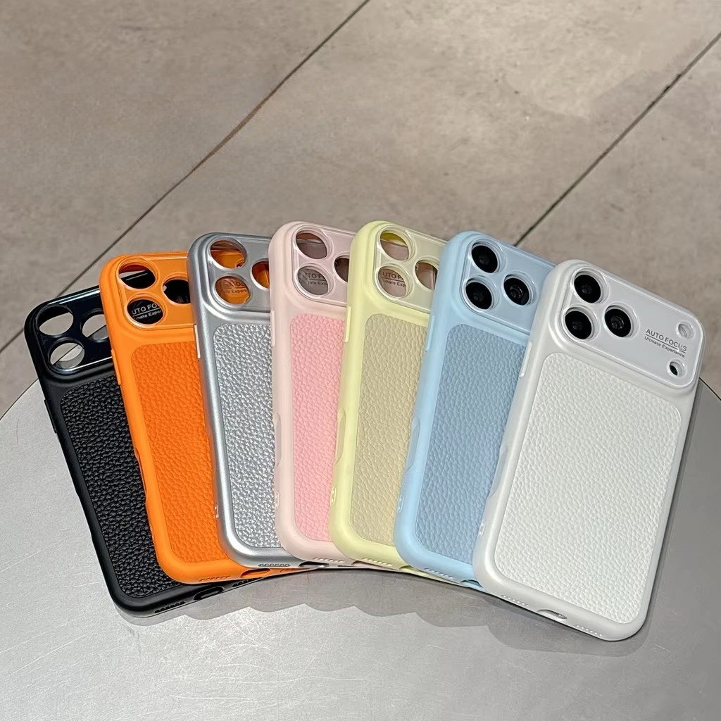 Luxury Lychee Grain Leather Te - Camera Lens Protector reseña y precio