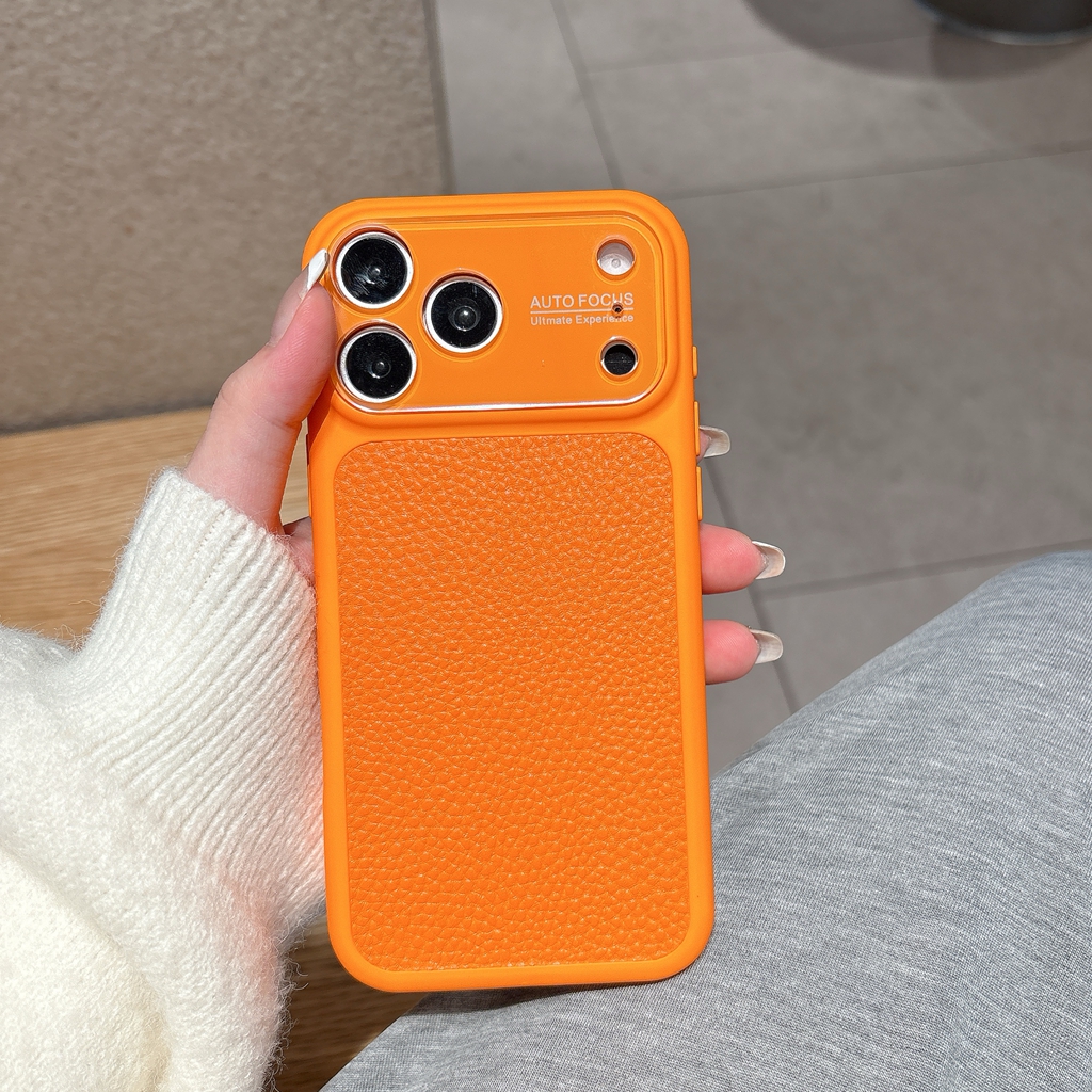 Luxury Lychee Grain Leather Te - Camera Lens Protector reseña y precio