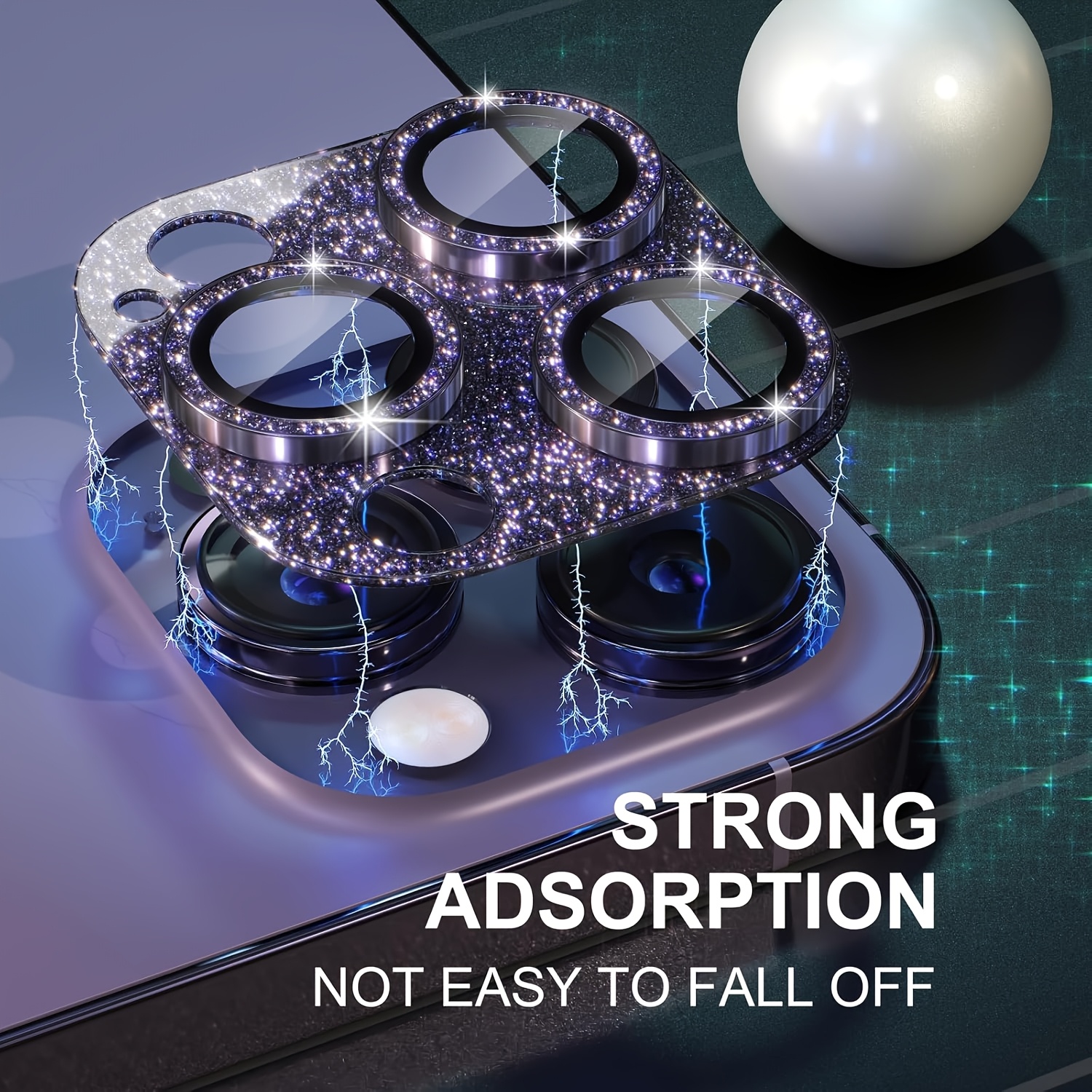 1 Pcs Glitter-Purple Camera Le - Tempered Glass Screen 9H reseña y precio