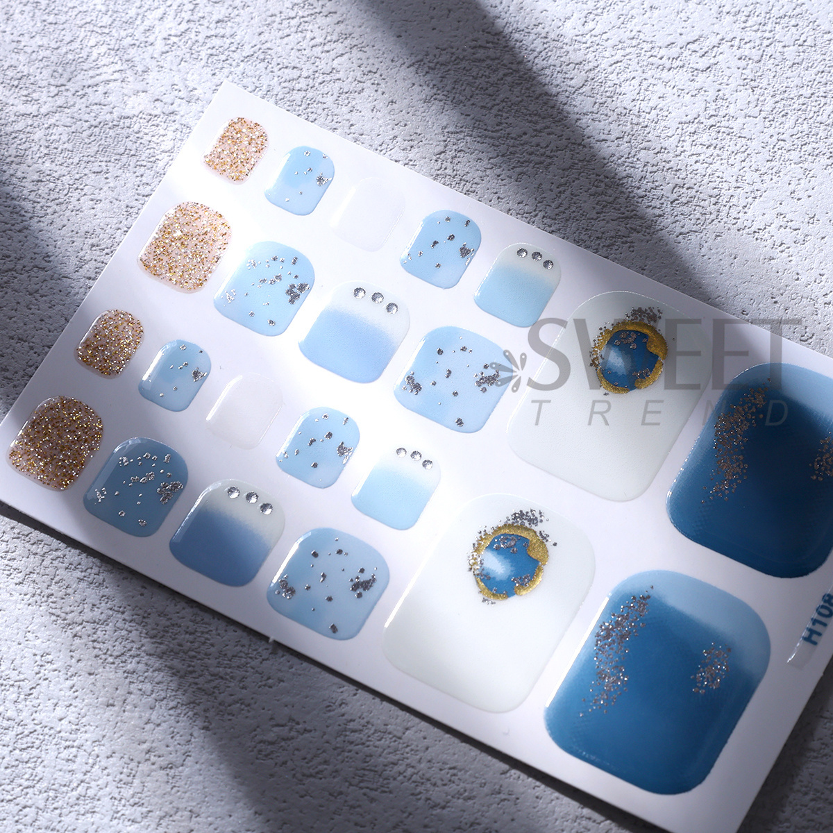 5pcs Elegant Rhinestone Design - Full Cover Adhesive reseña y precio