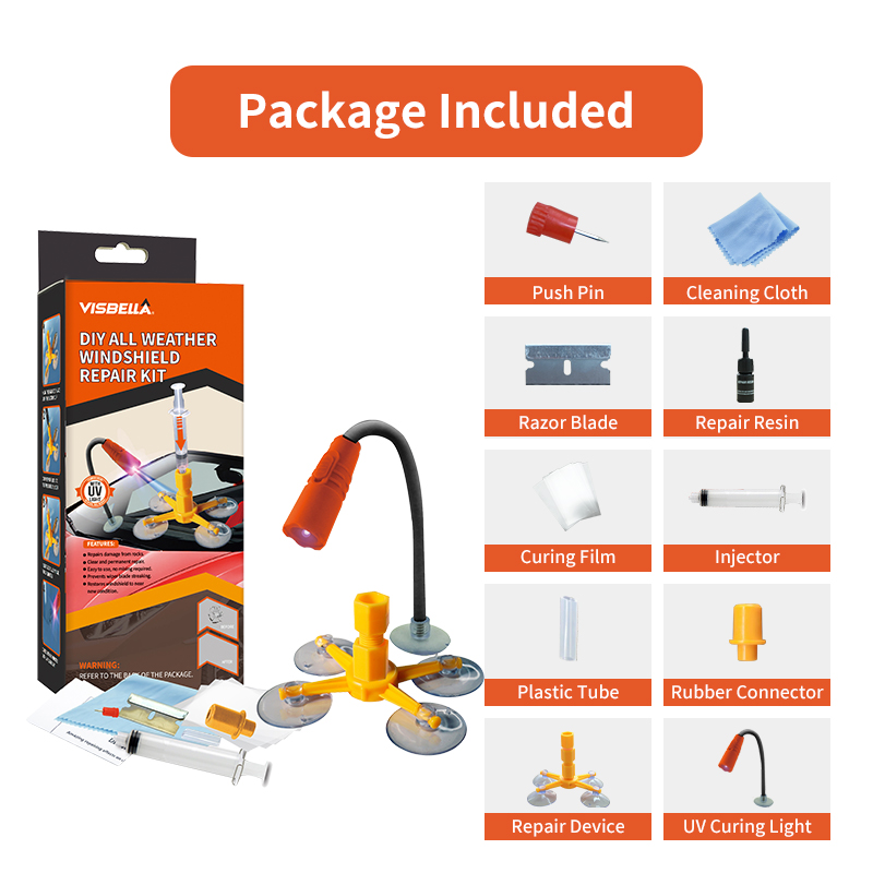 Visbella Car Windshield Repair - Liquid Uv Glue Kit reseña y precio