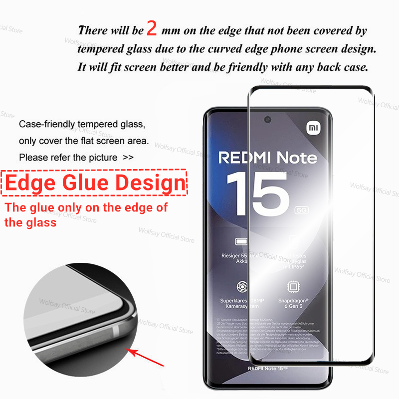2/4 PCS 3D Curved Edge Glass F - Curved Edge Screen reseña y precio