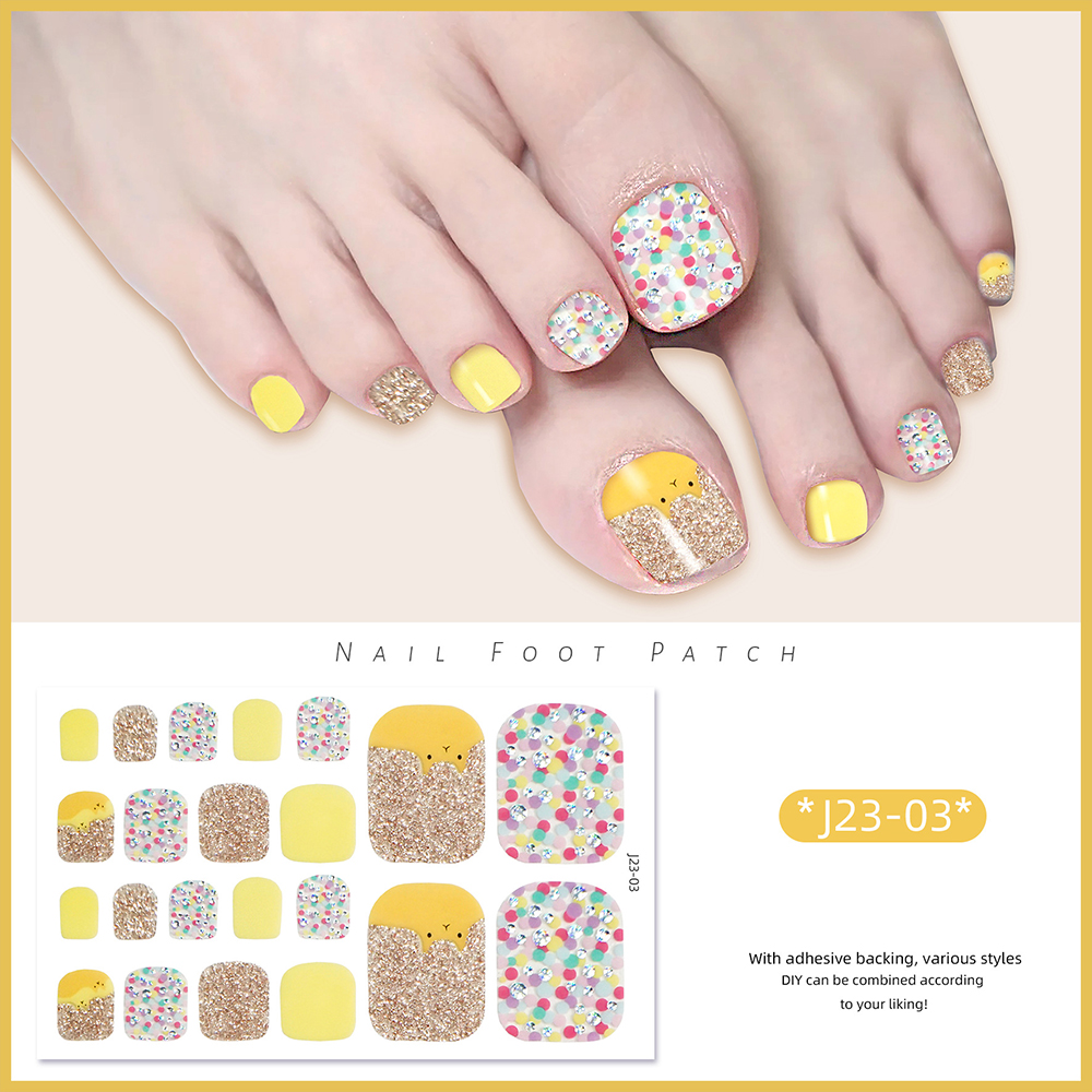 22tips/Sheet Toe Nail Stickers - Full Cover Adhesive reseña y precio