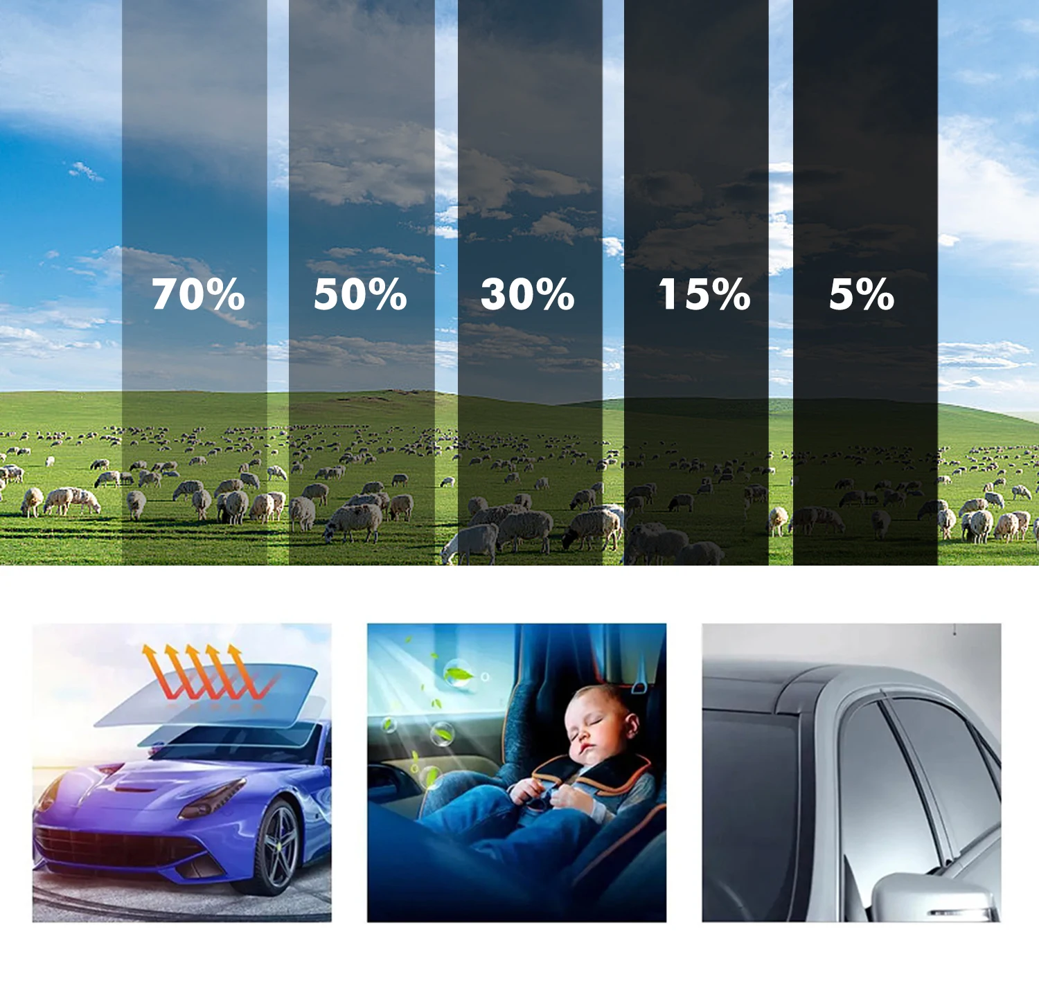 50cmx3m Car Window Privacy Tin - Glass Protector Auto reseña y precio