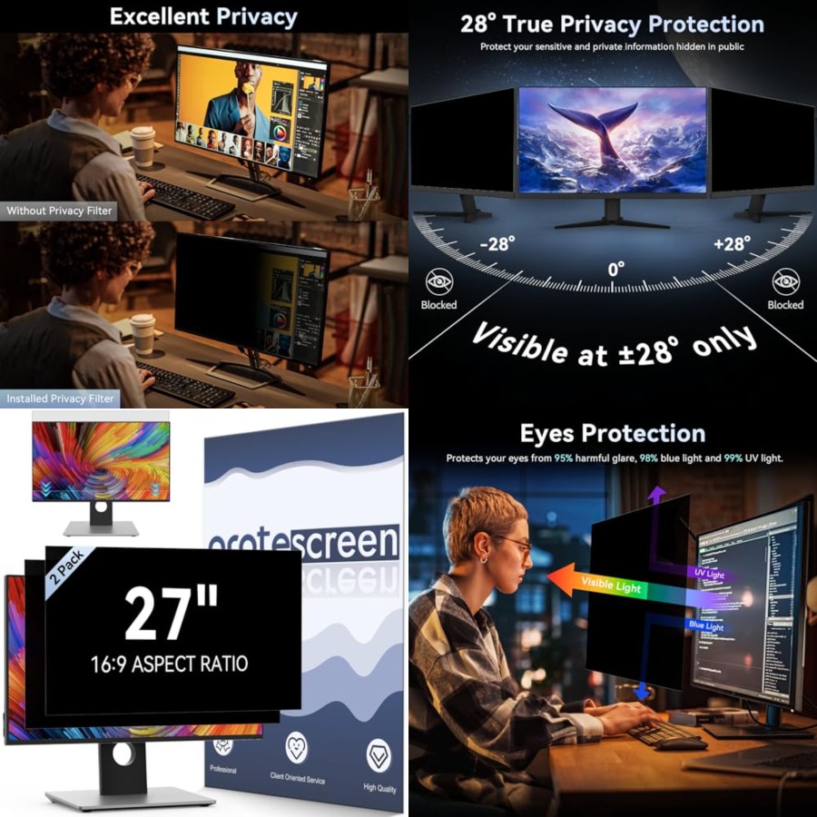 [2 Pack] Computer Privacy Scre - Privacy Filter 2Pack reseña y precio