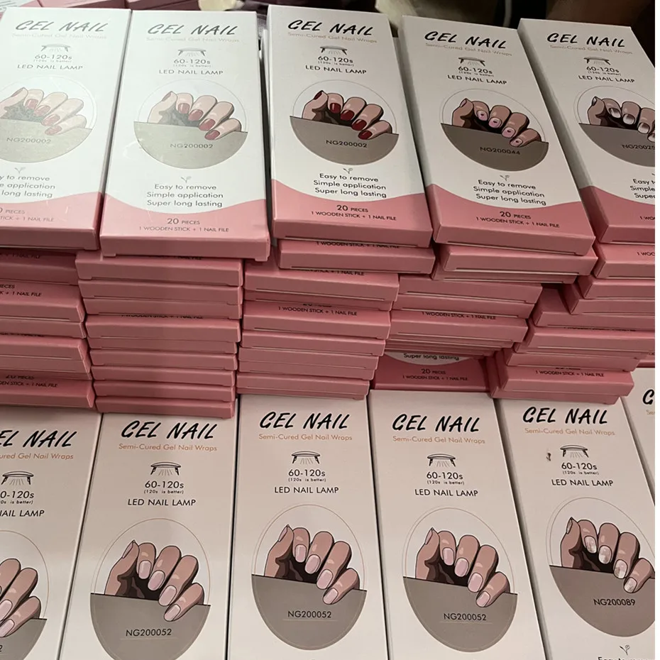 16/18/20Tips Gel Nail Stcikers - Full Cover Adhesive reseña y precio