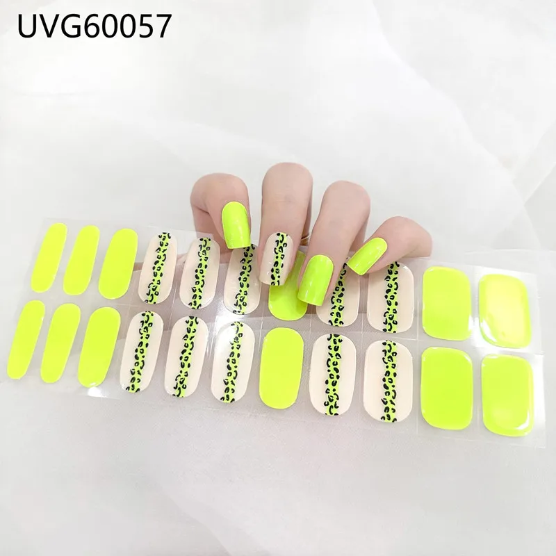 16/18/20Tips Gel Nail Stcikers - Full Cover Adhesive reseña y precio