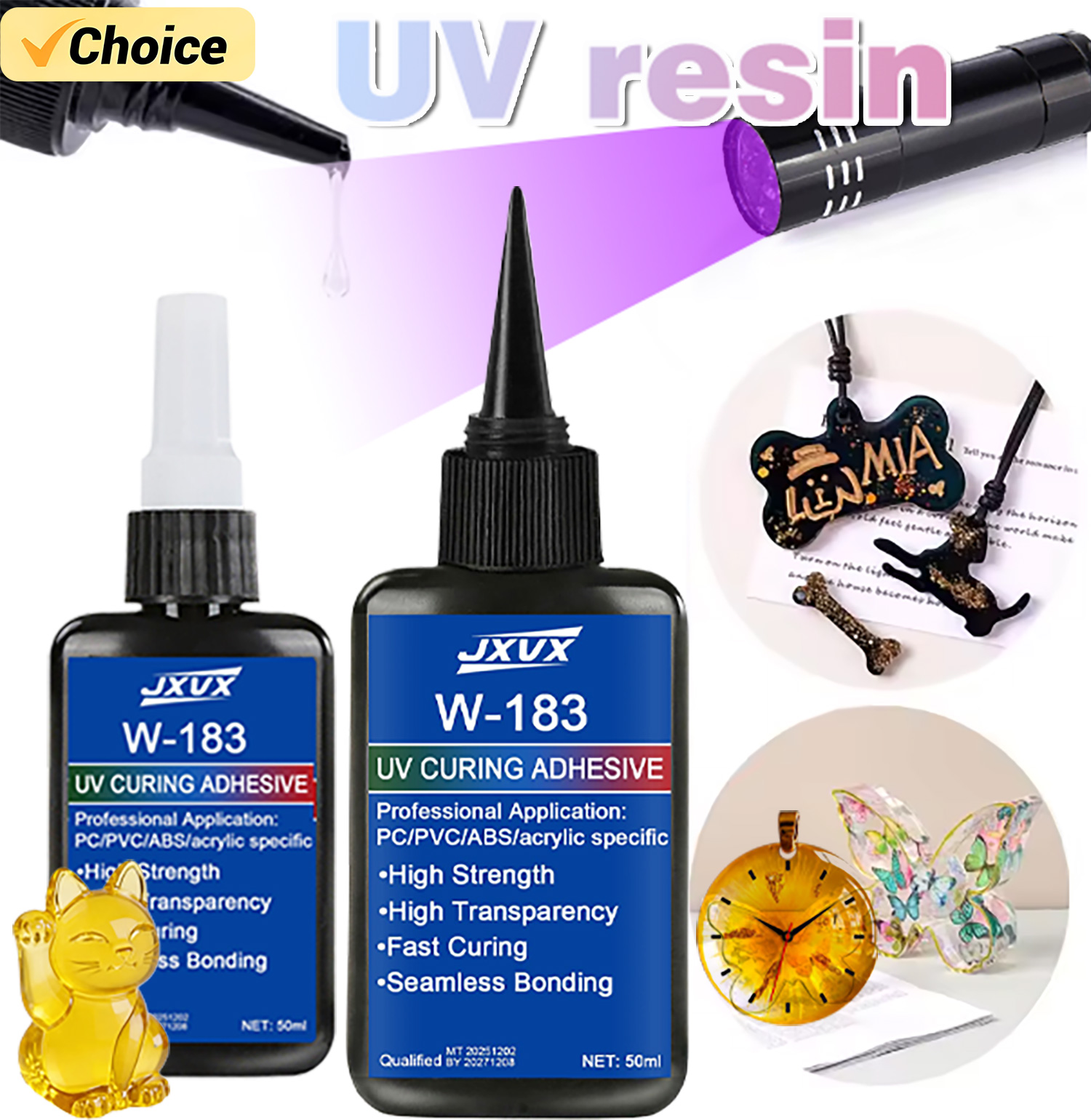 50ml Clear UV Resin Kit Hard T - Liquid Uv Glue Kit reseña y precio