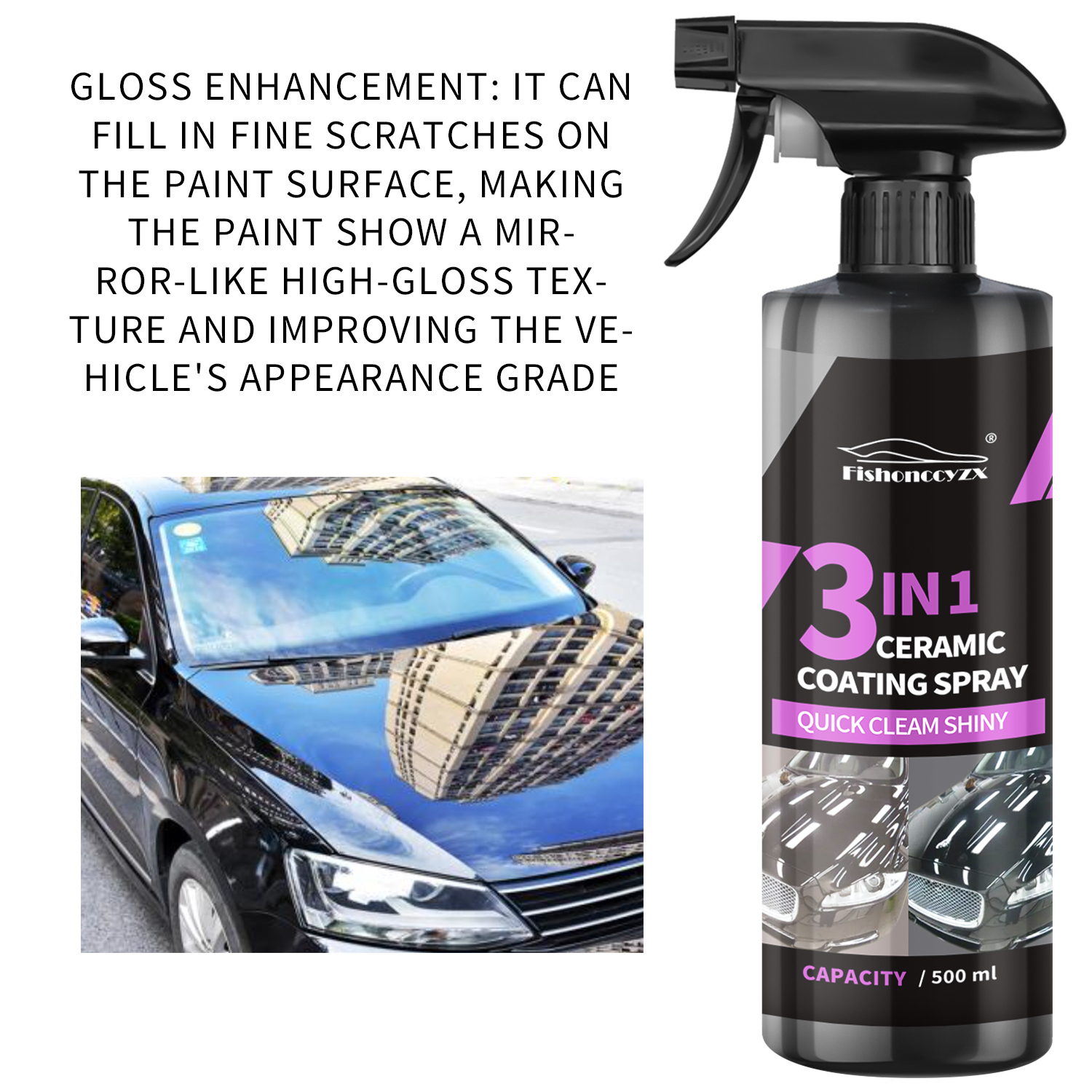 3 in 1 Car Ceramic Liquid Coat - Nano Liquid Coating reseña y precio