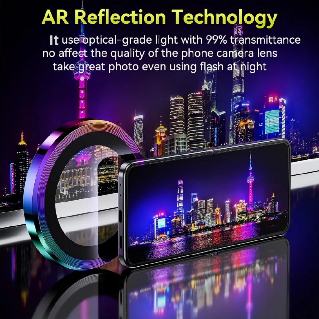 Metal Camera Lens Protector Fo - Tempered Glass Screen 9H reseña y precio