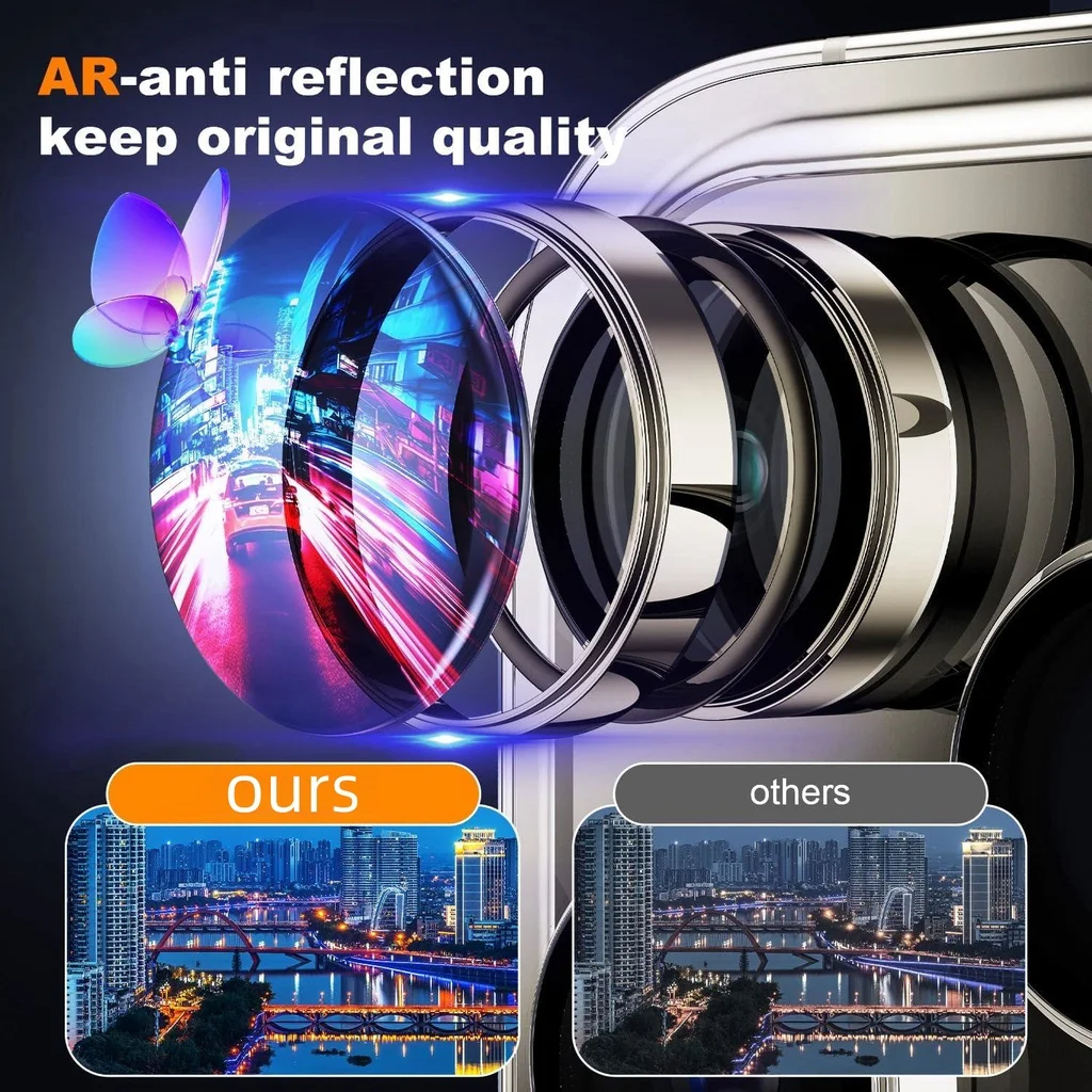 3Pcs Metal Camera Lens Protect - Tempered Glass Screen 9H reseña y precio